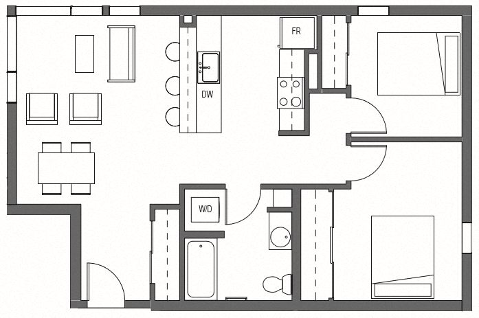 Two Bedroom B3 at Decibel on 12th, Seattle, Washington
